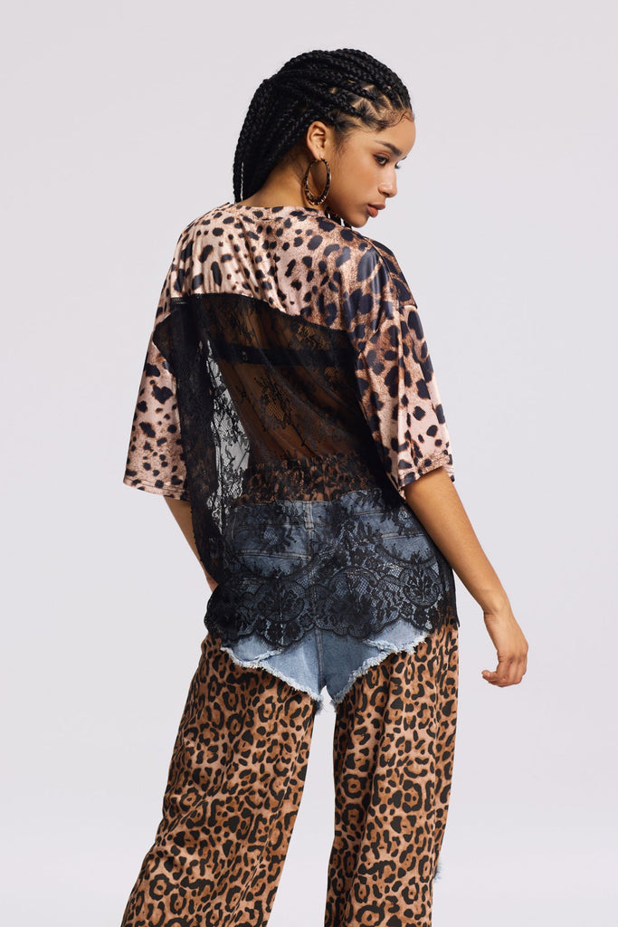 Shop  brown dress - Perfect for special occasions | Binyamin Lace T Shirt In Brown