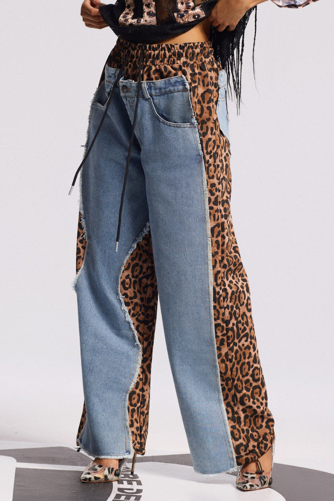 Stylish beautiful dress | Birgir Deconstruct Leopard Jeans - Ideal for special occasions