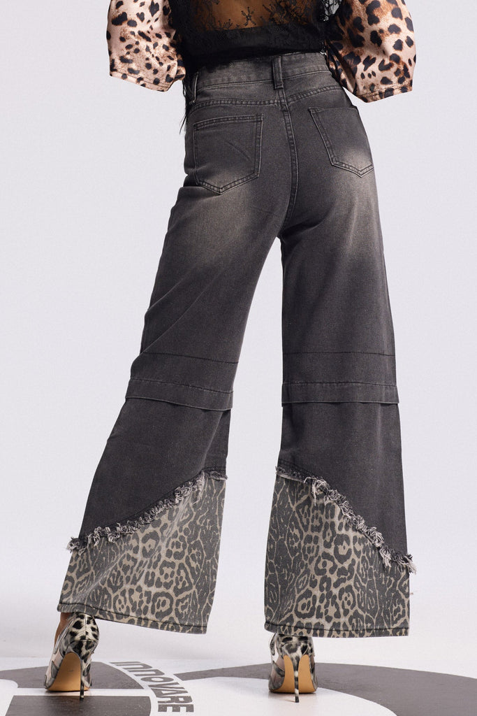 Stylish beautiful dress | Birgit Leopard Bleached Jeans - Ideal for special occasions