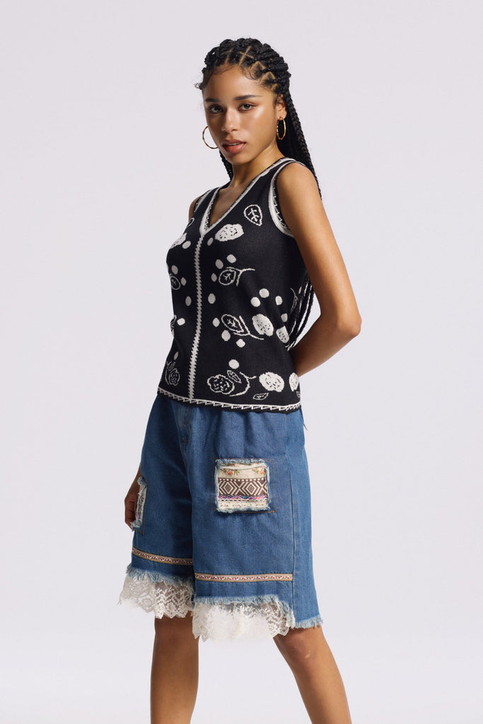 Shop  red dress - Perfect for special occasions | Birta Embroidered Floral Knit Top