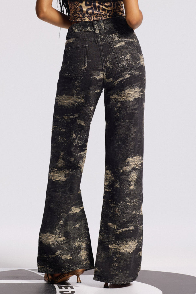 Shop  black dress - Perfect for special occasions | Bistra Tie Dye Ripped Straight Jeans In Black