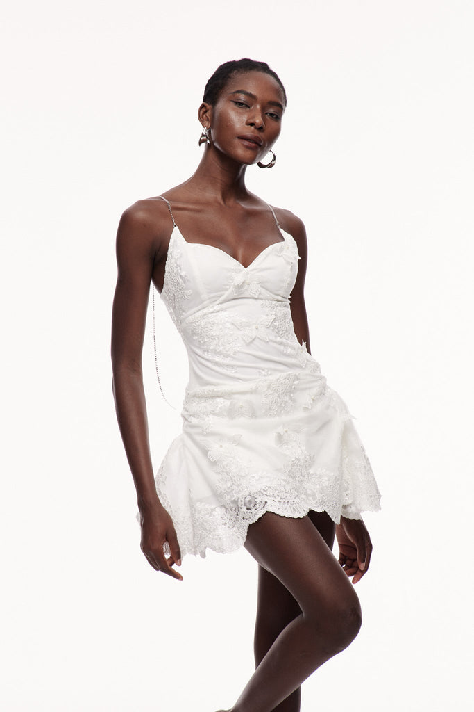 Bitya Mesh Lace Butterfly Mini Dress - Stylish beautiful dress for special occasions | Buy Online