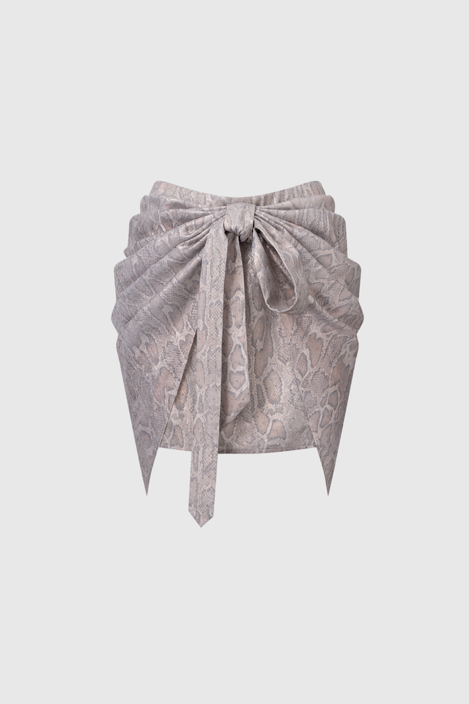 Shop  beautiful mini - Perfect for special occasions | Bjarki Python Pattern Ruch Mini Skirt
