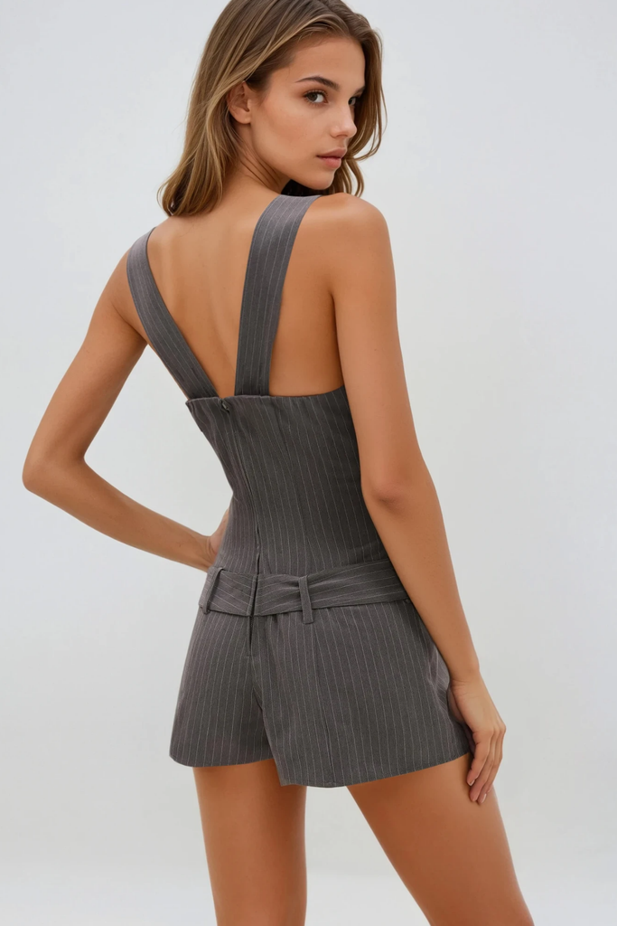 Bjarni Stripe Buckle Jumpsuit - Stylish beautiful dress for special occasions | Buy Online