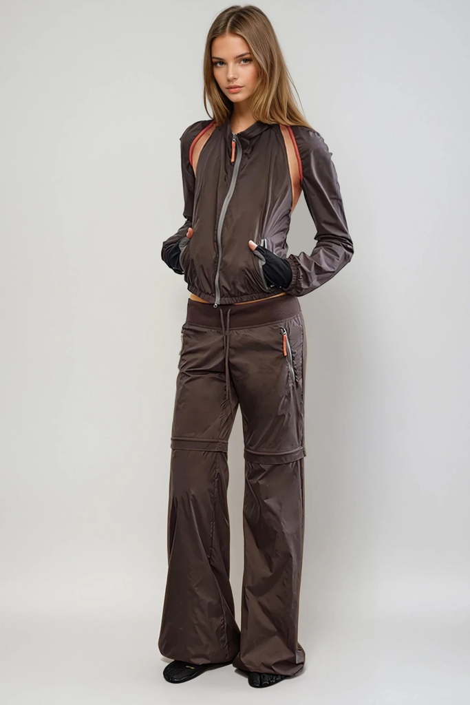 Shop  brown dress - Perfect for special occasions | Blaga Deconstruct Cutout Pants Set In Brown