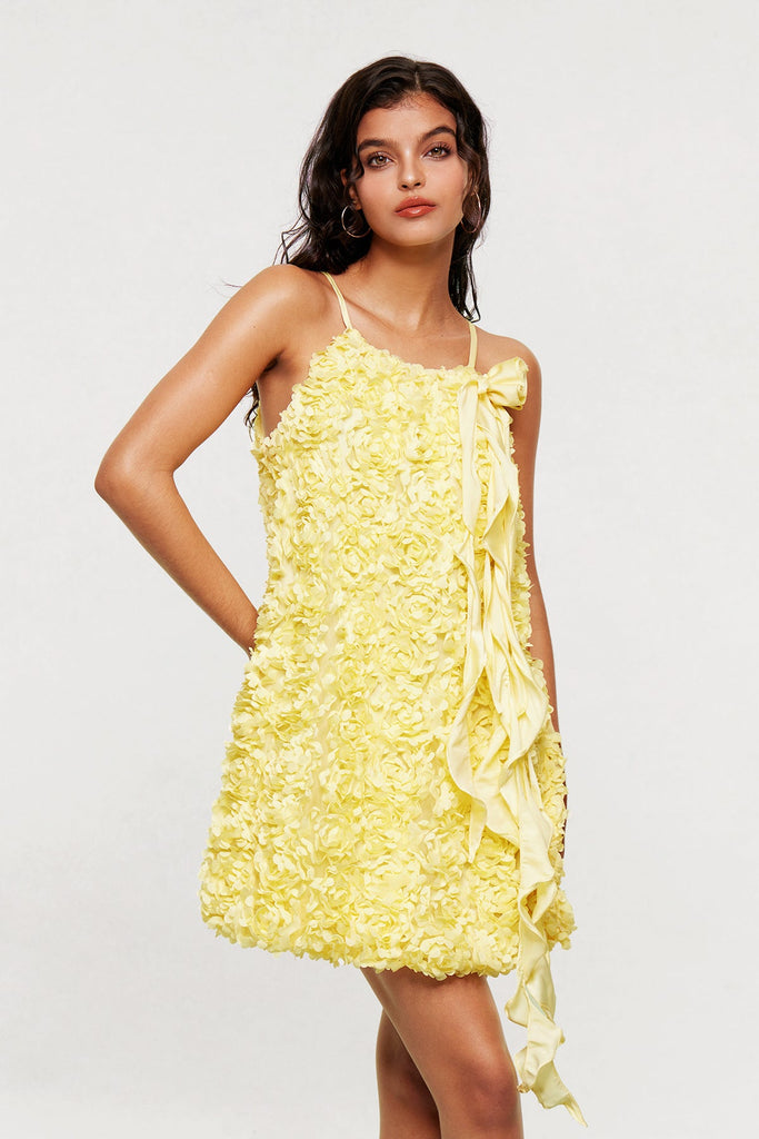 Blagica Flower Halter Neck Mini Dress - Stylish beautiful dress for special occasions | Buy Online