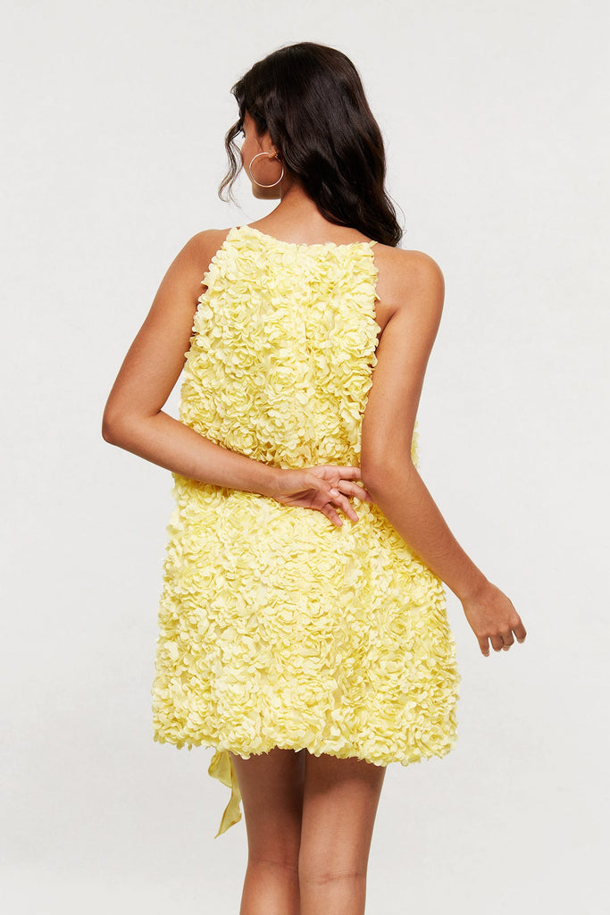 Shop  beautiful dress - Perfect for special occasions | Blagica Flower Halter Neck Mini Dress