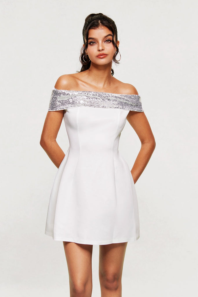 Stylish beautiful dress | Blagovesta Strapless Sequin Mini Dress - Ideal for special occasions