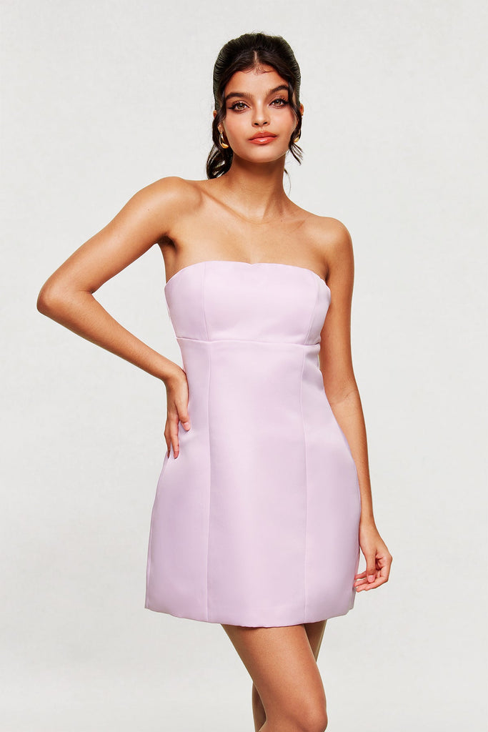 Shop  pink dress - Perfect for special occasions | Blanche Strapless Mini Dress In Pink