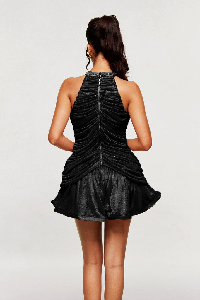 Shop  black dress - Perfect for special occasions | Blanka Ruch Crystal Mini Dress In Black