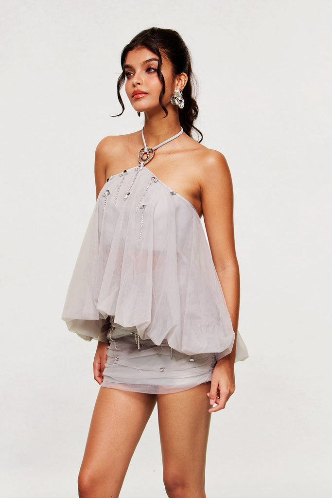 Blazhe Chain Mesh Mini Dress - Stylish beautiful dress for special occasions | Buy Online