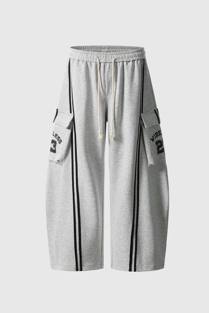 Blodwen Stripe Wide Leg Pants In Grey - Stylish beautiful dress for special occasions | Buy Online