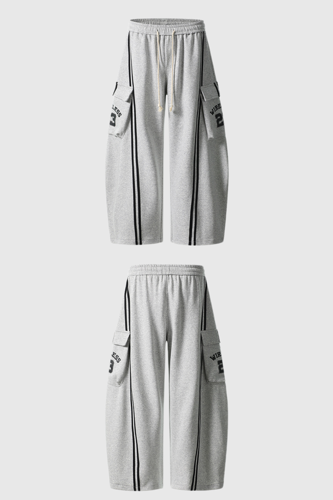 Shop  beautiful dress - Perfect for special occasions | Blodwen Stripe Wide Leg Pants In Grey