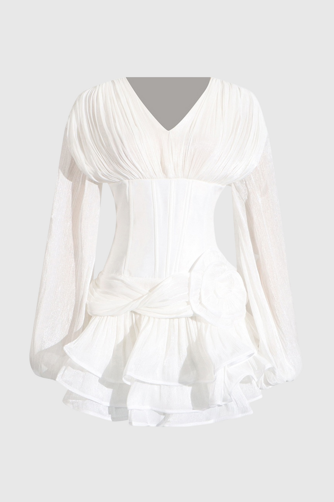 Stylish beautiful dress | Blysse Floral Applique Pleat Corset Mini Dress - Ideal for special occasions