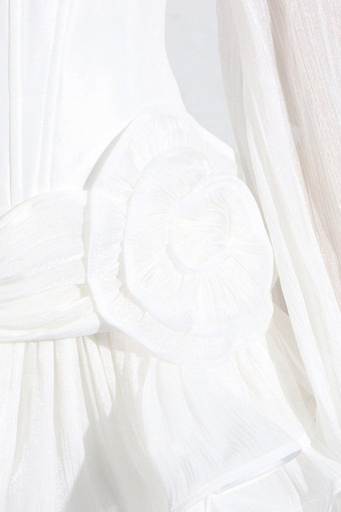 Blysse Floral Applique Pleat Corset Mini Dress - Stylish beautiful dress for special occasions | Buy Online