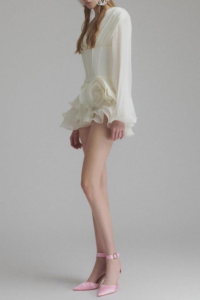 Stylish beautiful dress | Blysse Floral Applique Pleat Corset Mini Dress - Ideal for special occasions