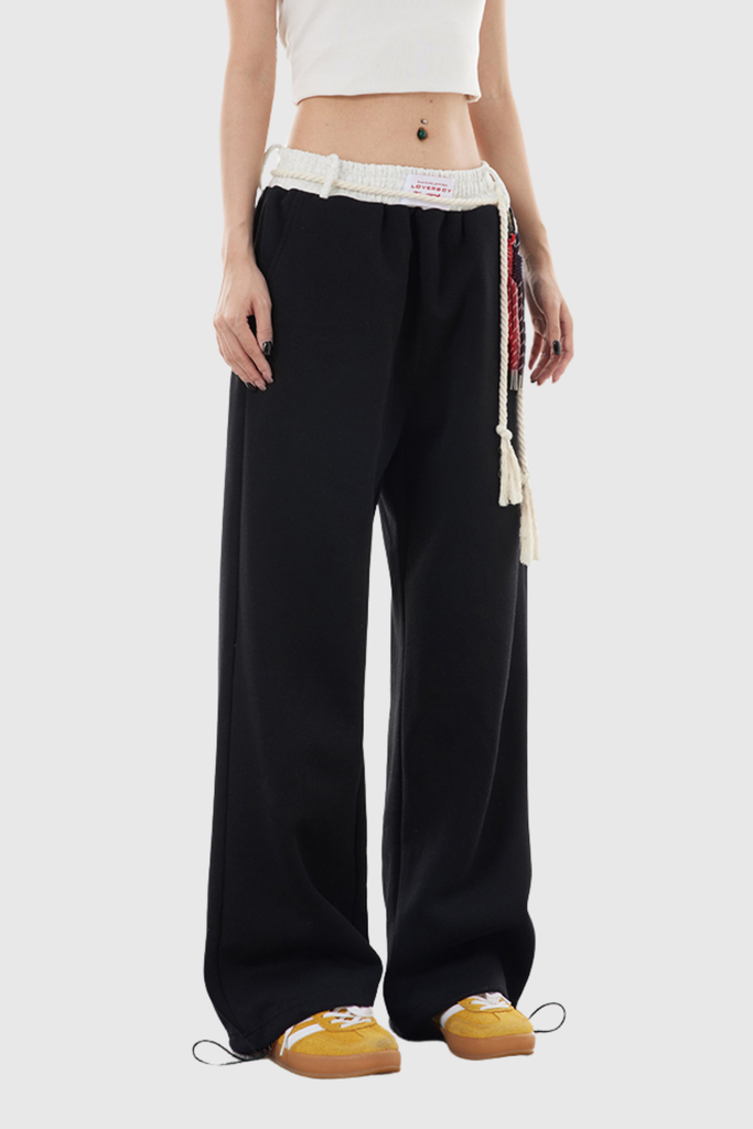 Boann Fringe Pants In Black - Stylish black dress for special occasions | Buy Online