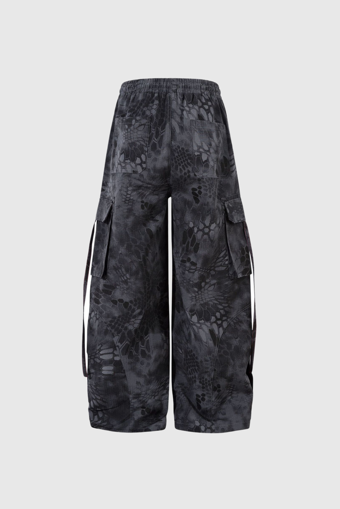 Stylish black dress | Boaventura Python Pattern Cargo Pants In Black - Ideal for special occasions