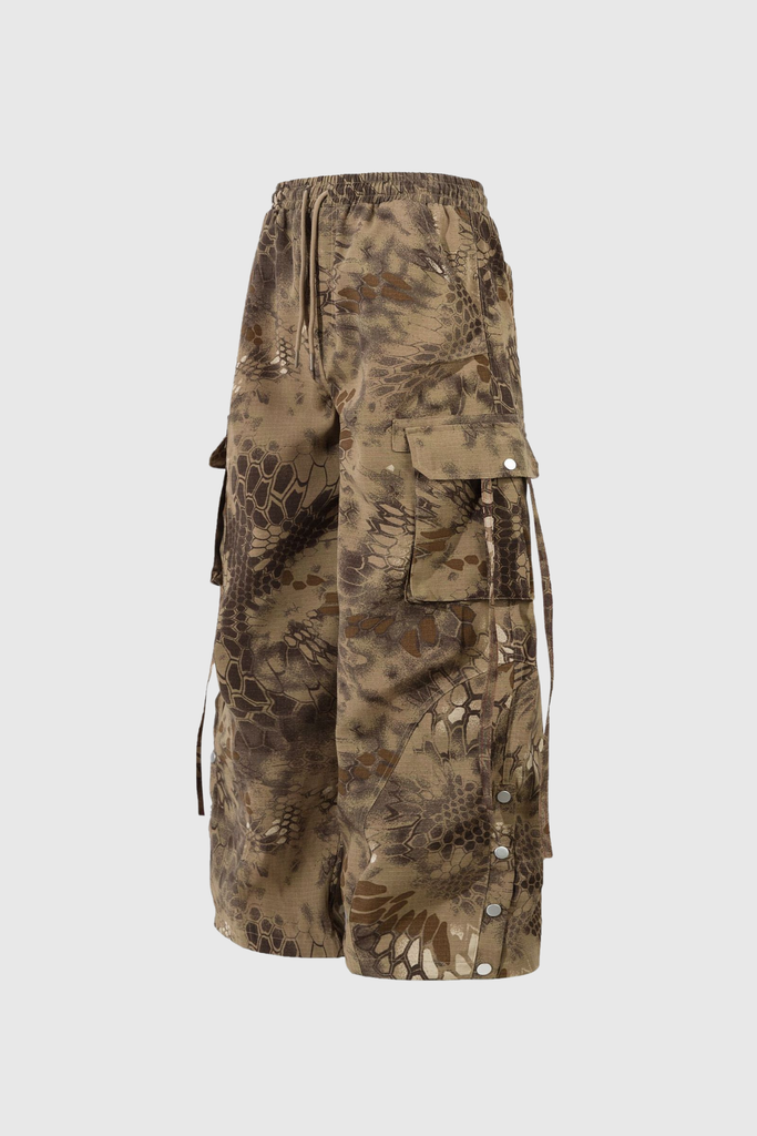 Stylish brown dress | Boaventura Python Pattern Cargo Pants In Brown - Ideal for special occasions