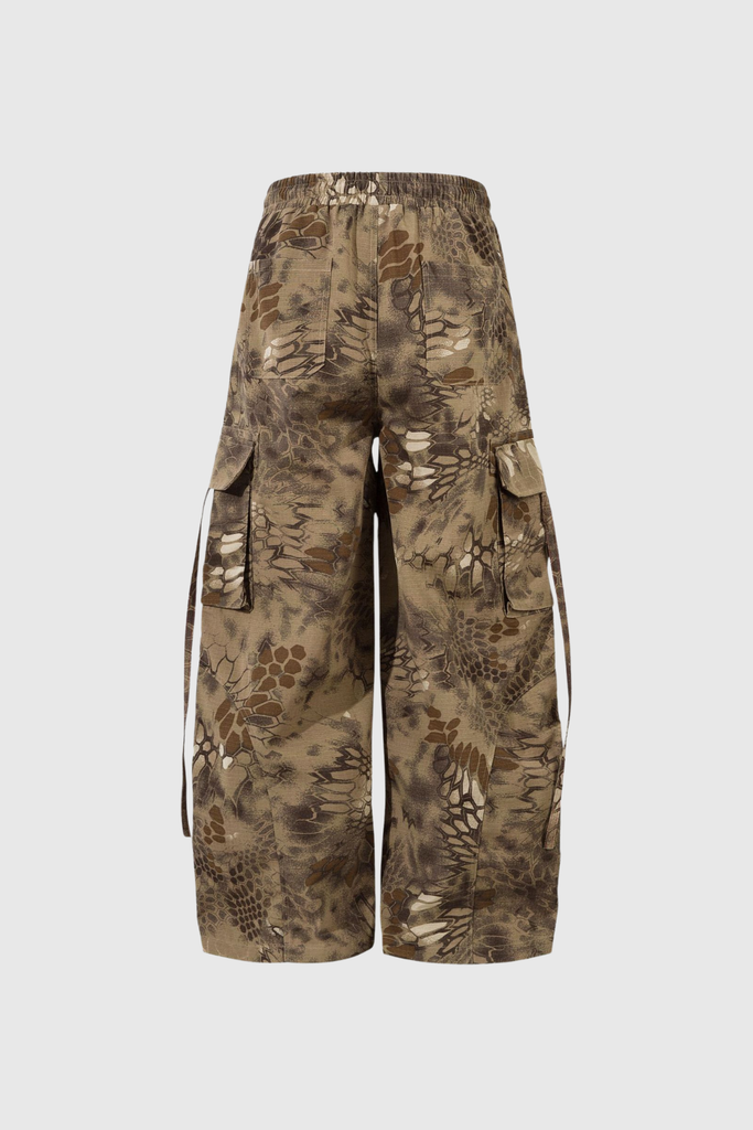 Stylish brown dress | Boaventura Python Pattern Cargo Pants In Brown - Ideal for special occasions