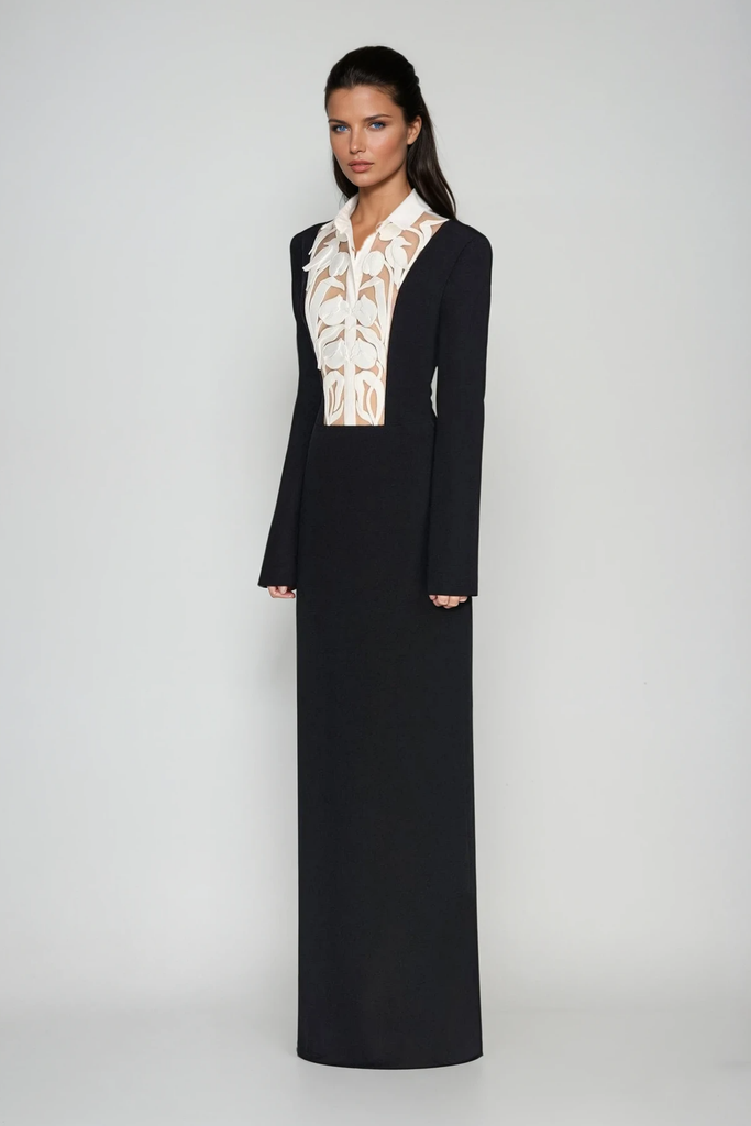 Bobbi Flower Cutout Maxi Dress - Stylish beautiful dress for special occasions | Buy Online