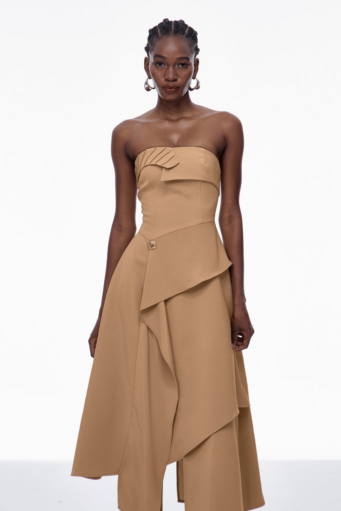 Shop  beautiful dress - Perfect for special occasions | Bobby Strapless Asymmetric Maxi Dress