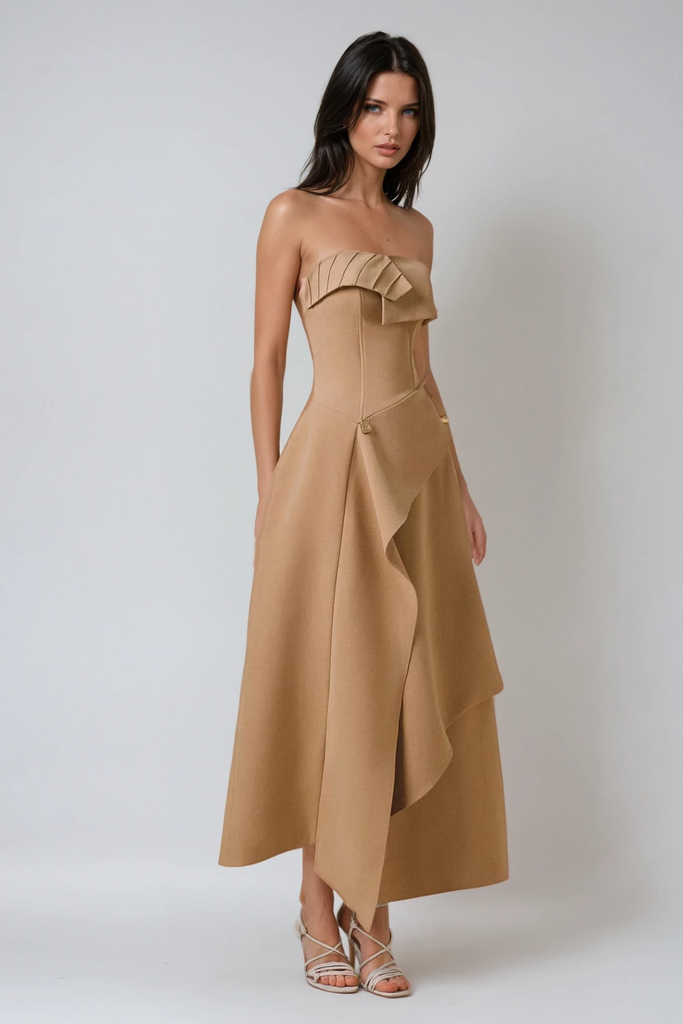 Stylish beautiful dress | Bobby Strapless Asymmetric Maxi Dress - Ideal for special occasions