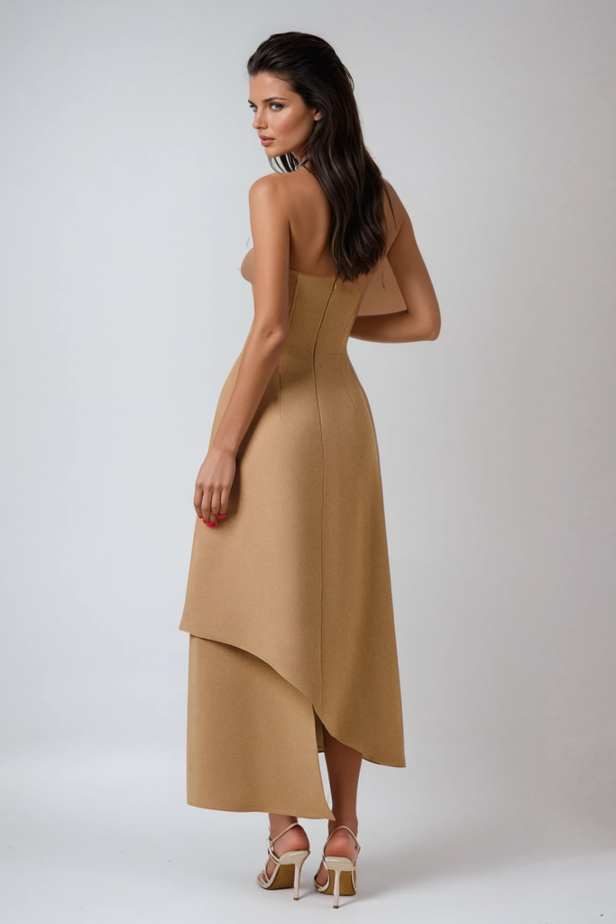 Stylish beautiful dress | Bobby Strapless Asymmetric Maxi Dress - Ideal for special occasions