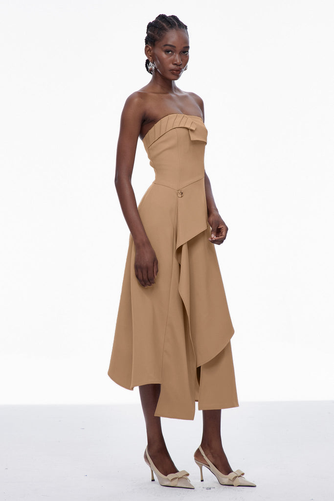 Stylish beautiful dress | Bobby Strapless Asymmetric Maxi Dress - Ideal for special occasions