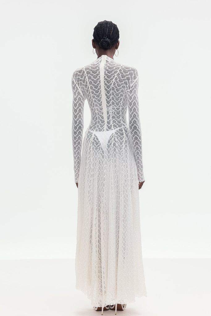 Stylish beautiful dress | Boele Lace Stripe Maxi Dress - Ideal for special occasions