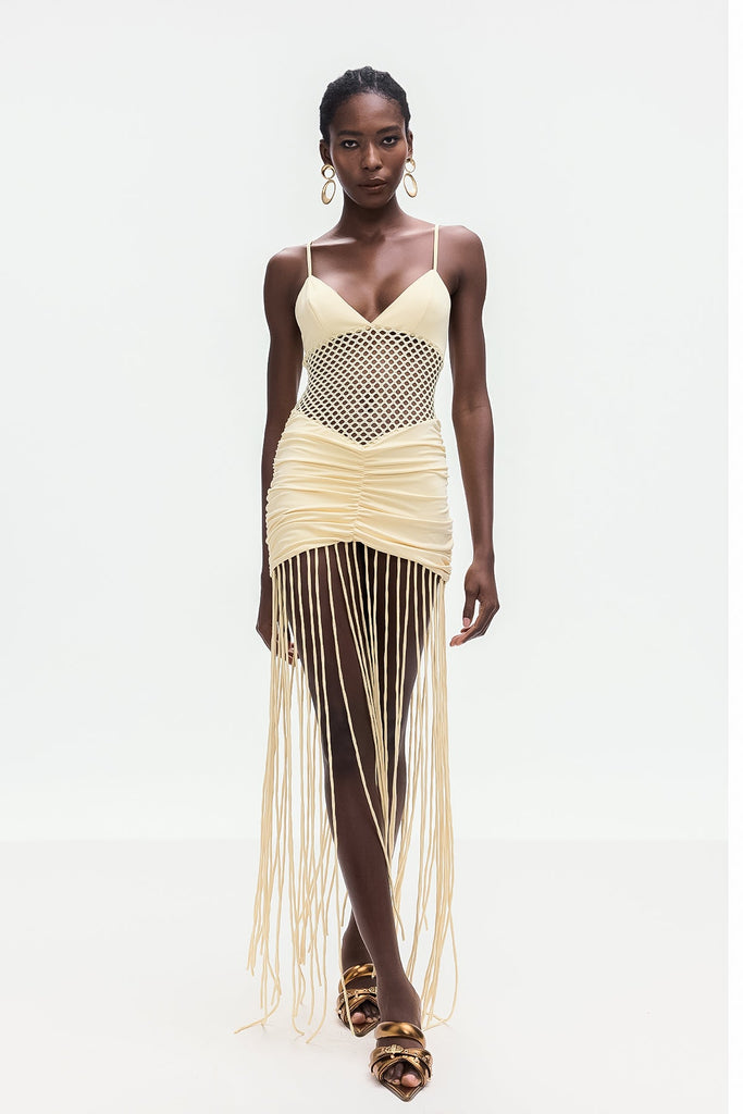 Shop  beautiful dress - Perfect for special occasions | Bogdan Cutout Fringe Mini Dress