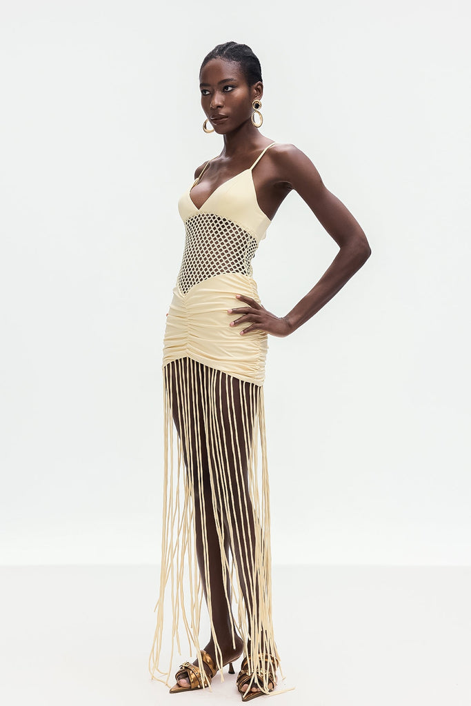 Shop  beautiful dress - Perfect for special occasions | Bogdan Cutout Fringe Mini Dress