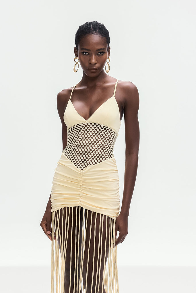 Shop  beautiful dress - Perfect for special occasions | Bogdan Cutout Fringe Mini Dress