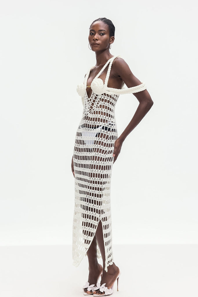 Stylish beautiful dress | Bogumir Cutout Knit Maxi Dress - Ideal for special occasions
