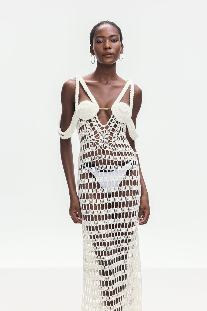 Stylish beautiful dress | Bogumir Cutout Knit Maxi Dress - Ideal for special occasions