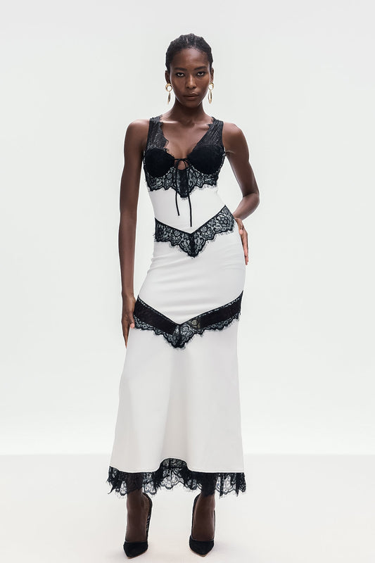 Bohort Lace Sleeveless Maxi Dress
