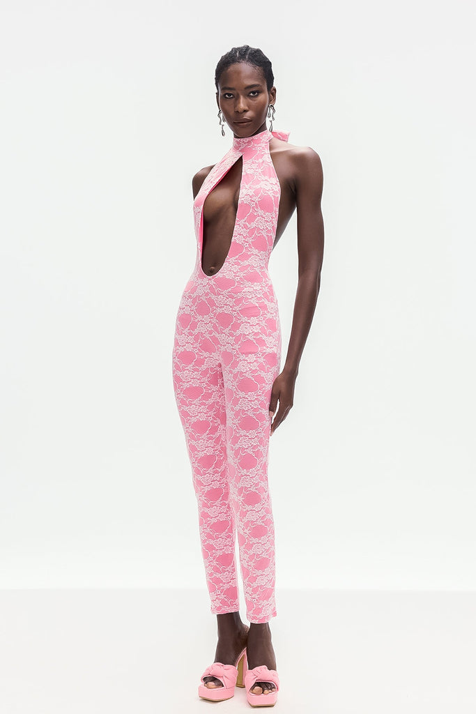 Shop  beautiful dress - Perfect for special occasions | Bohumil Lace Cutout Jumpsuit
