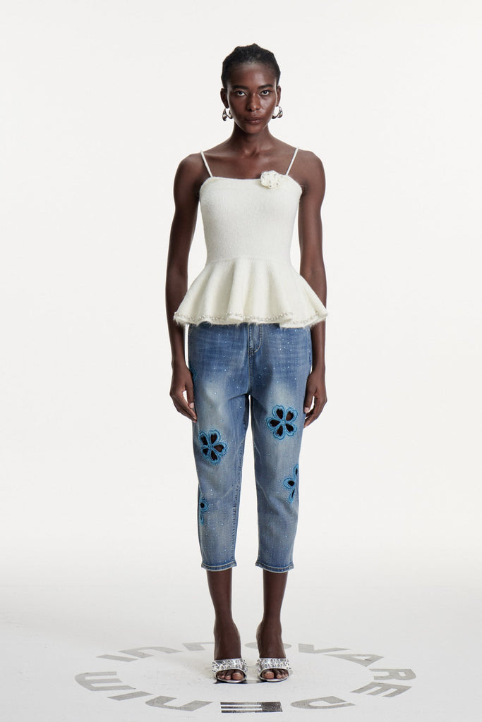 Boitumelo Cutout Flower Jeans - Stylish beautiful dress for special occasions | Buy Online