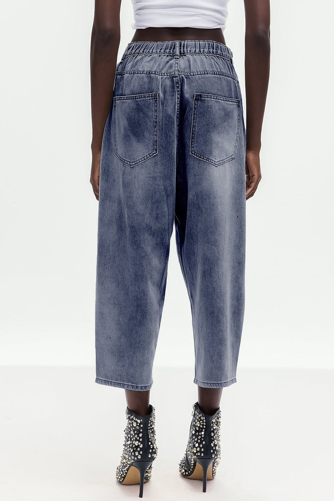 Boitumelo Flower Cutout Jeans In Deep Blue - Stylish blue dress for special occasions | Buy Online