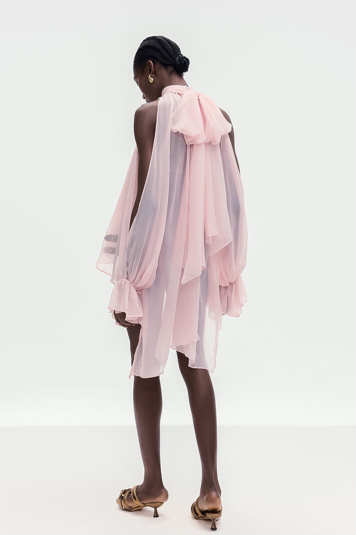 Bojidar Asymmetric Cutout Top In Pink