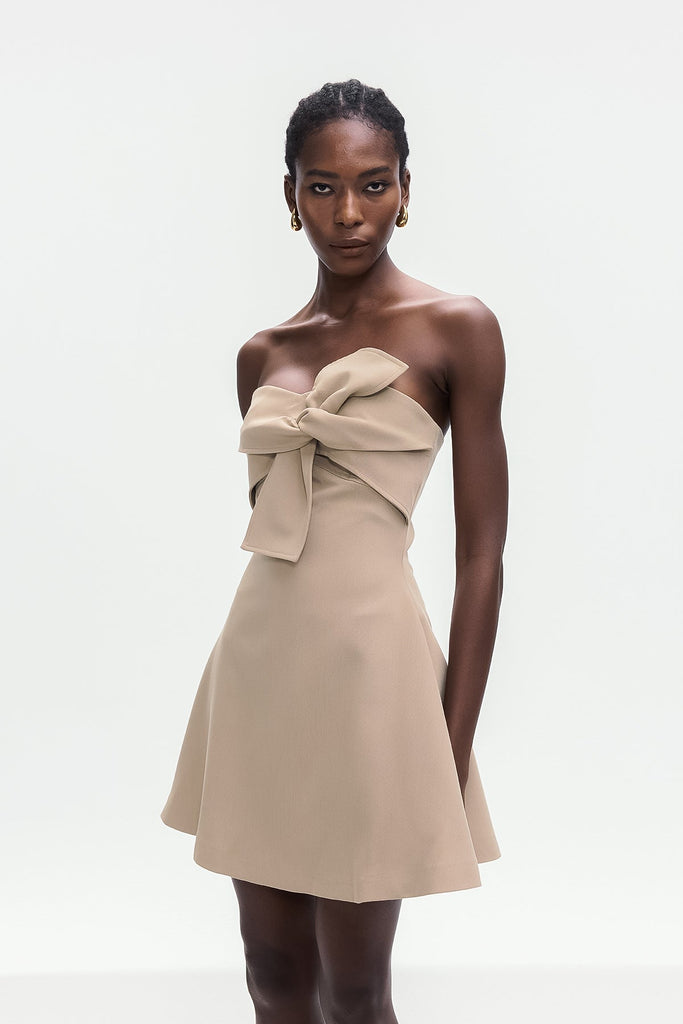 Shop  beautiful dress - Perfect for special occasions | Bolanle Lace Up Strapless Mini Dress