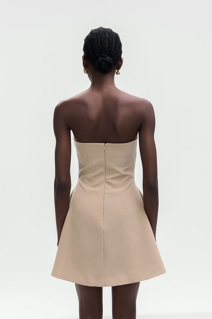 Shop  beautiful dress - Perfect for special occasions | Bolanle Lace Up Strapless Mini Dress