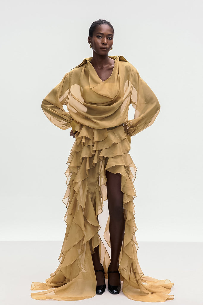 Shop  beautiful dress - Perfect for special occasions | Bolat Ruffle Asymmetric Split Maxi Dress