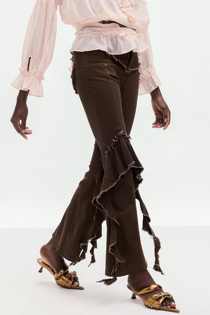 Stylish beautiful dress | Bomilcar Fringe Bootcut Jeans - Ideal for special occasions