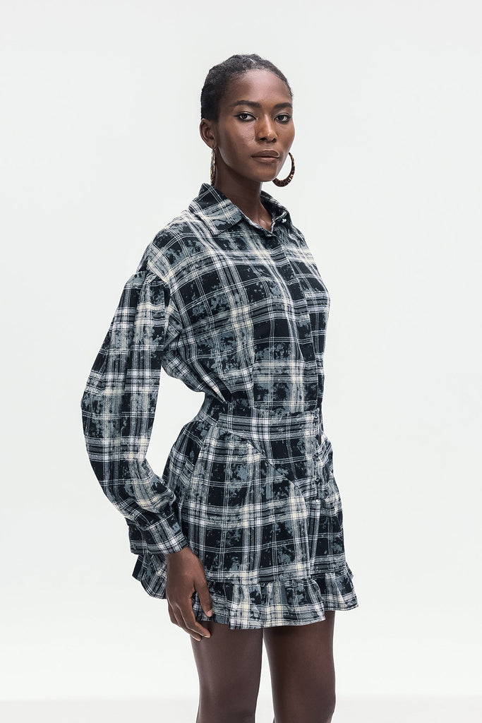 Shop  beautiful dress - Perfect for special occasions | Bonifacia Grid Ruffle Skirt Set