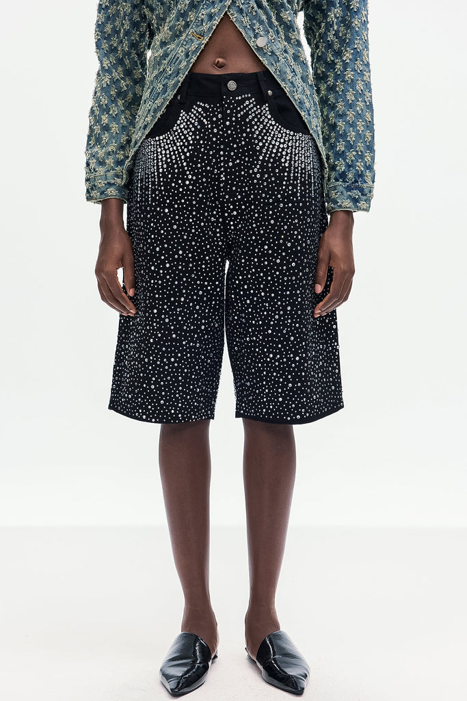 Shop  beautiful midi - Perfect for special occasions | Bonifacy Rhinestone Midi Jeans