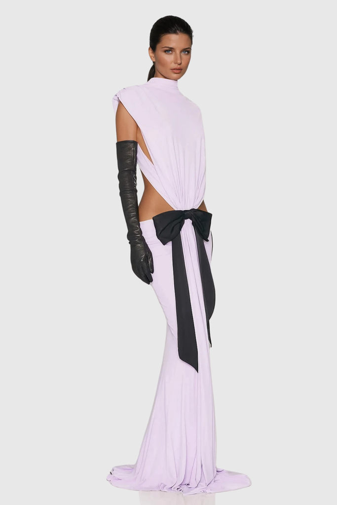 Shop  beautiful dress - Perfect for special occasions | Borys Lace Up Cutout Bow Maxi Dress