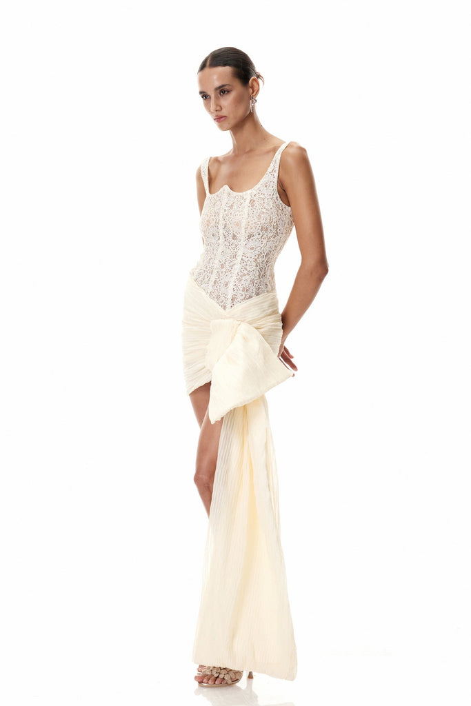 Stylish beautiful dress | Bosede Bow Lace Corset Mini Dress - Ideal for special occasions