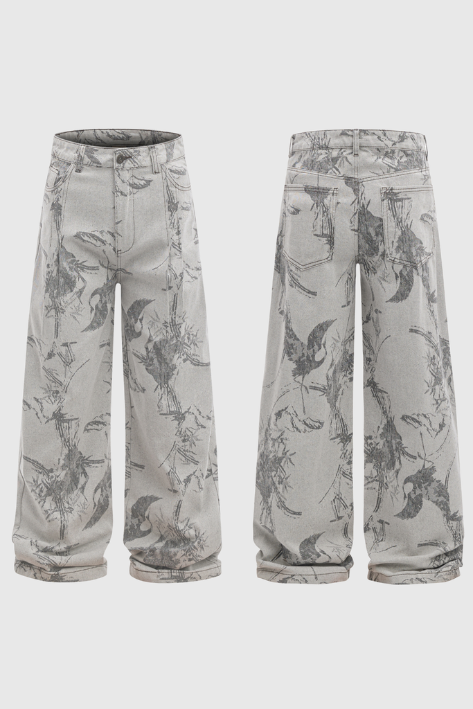 Botros Print Jeans - Stylish beautiful dress for special occasions | Buy Online