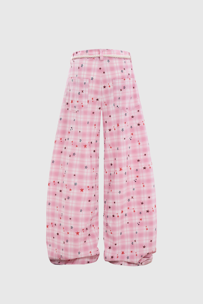 Botum Grid Star Jeans In Pink - Stylish pink dress for special occasions | Buy Online